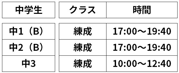 永山スクール_中学生