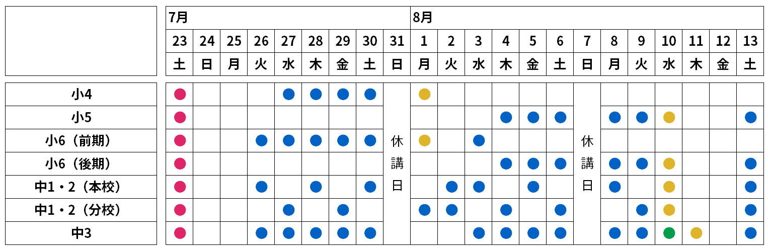 北見_日程表