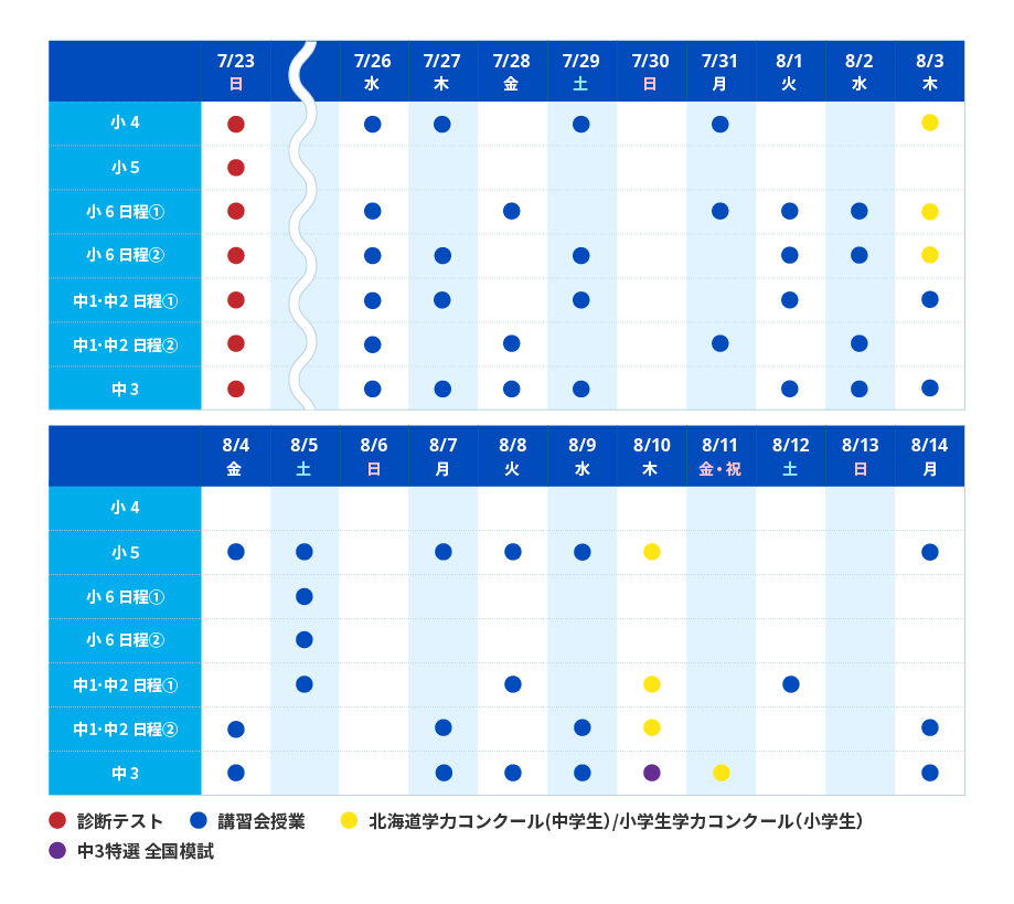 23夏期_集団LP_日程表_北見