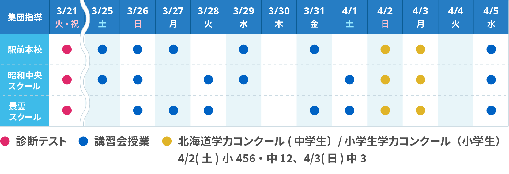 釧路_春期集団日程表1