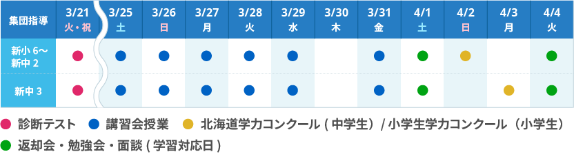 室蘭_春期集団日程表