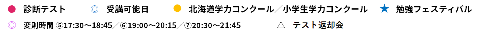 個別指導｜練成会PLUS-夏期講習日程 色分け｜苫小牧